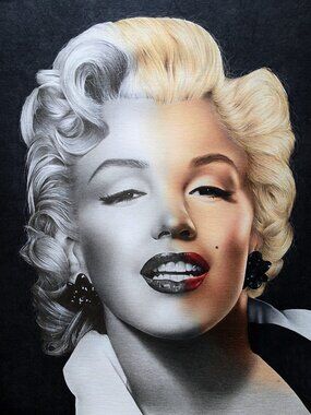 Marilyn Monroe Fine Art Print Drawing Decor Aesthetic 50s Vintage Glam Gift Idea